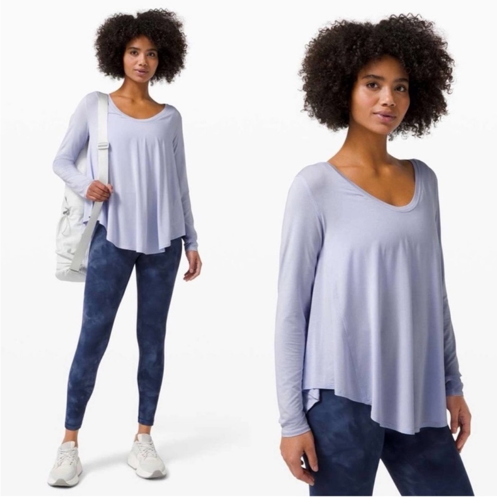lululemon athletica Light Lavender Long Sleeve Swing Tee